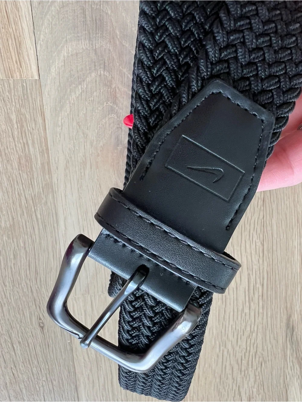 Black Woven Elastic Belt - Men